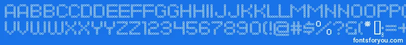 DotsAllForNowOpenJl Font – White Fonts on Blue Background