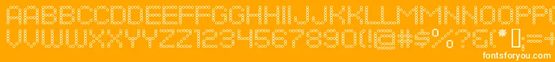 DotsAllForNowOpenJl Font – White Fonts on Orange Background