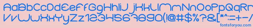 ElementaryBold Font – Blue Fonts on Pink Background