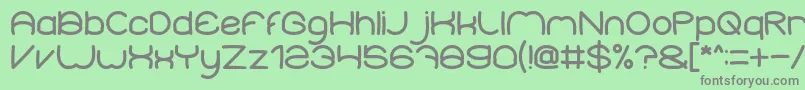ElementaryBold Font – Gray Fonts on Green Background