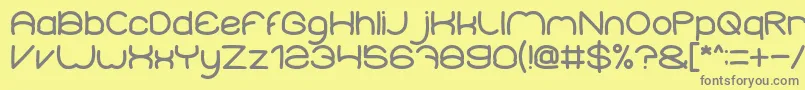 ElementaryBold Font – Gray Fonts on Yellow Background