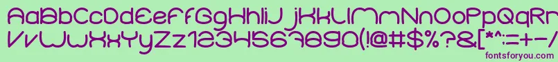 Шрифт ElementaryBold – фиолетовые шрифты на зелёном фоне