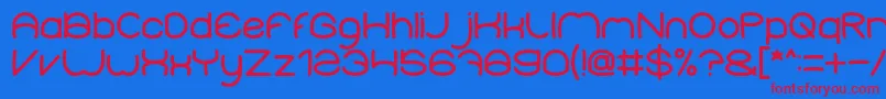 ElementaryBold Font – Red Fonts on Blue Background