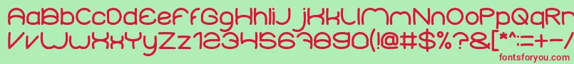 ElementaryBold Font – Red Fonts on Green Background