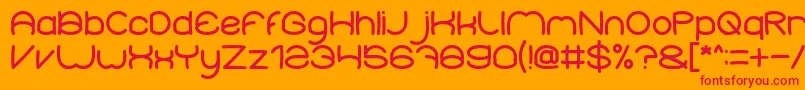 ElementaryBold Font – Red Fonts on Orange Background
