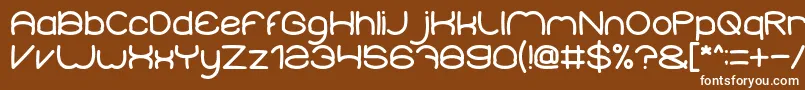 フォントElementaryBold – 茶色の背景に白い文字