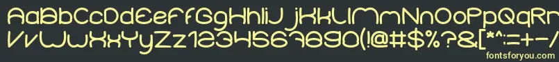 フォントElementaryBold – 黒い背景に黄色の文字