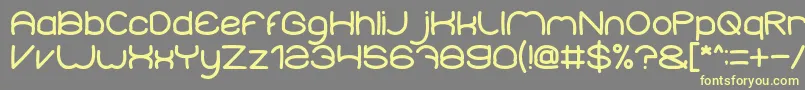 ElementaryBold Font – Yellow Fonts on Gray Background