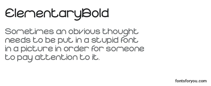 Review of the ElementaryBold Font