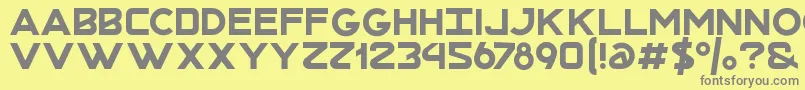 MrotisRegular Font – Gray Fonts on Yellow Background