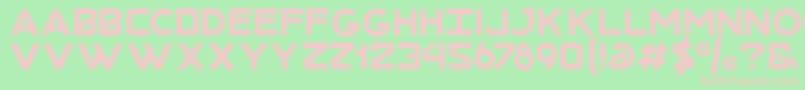 MrotisRegular Font – Pink Fonts on Green Background