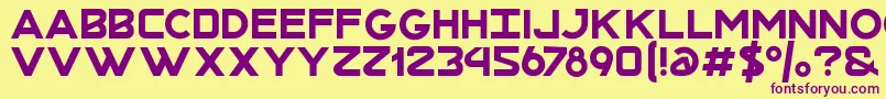 MrotisRegular Font – Purple Fonts on Yellow Background