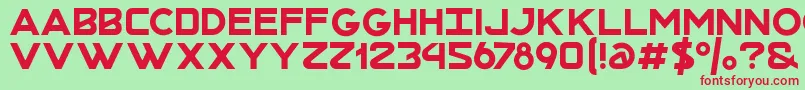 MrotisRegular Font – Red Fonts on Green Background