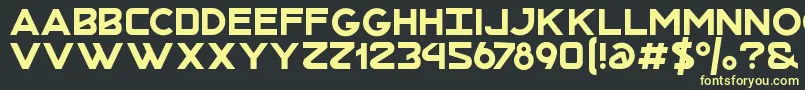 MrotisRegular Font – Yellow Fonts on Black Background