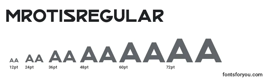 MrotisRegular Font Sizes