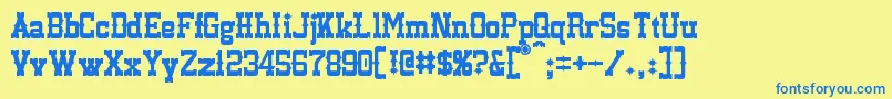Lassiter Font – Blue Fonts on Yellow Background
