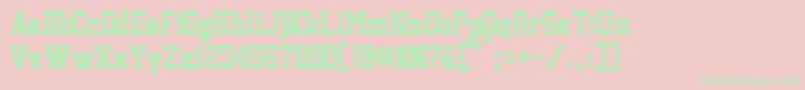 Lassiter Font – Green Fonts on Pink Background