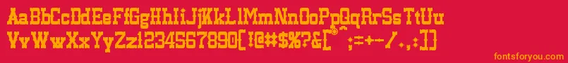 Lassiter Font – Orange Fonts on Red Background