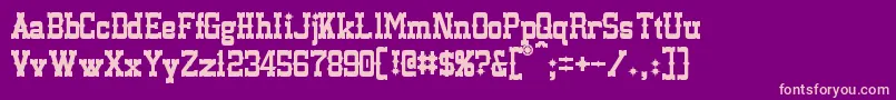 Lassiter-Schriftart – Rosa Schriften auf violettem Hintergrund