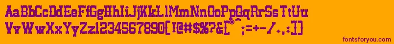 Lassiter Font – Purple Fonts on Orange Background