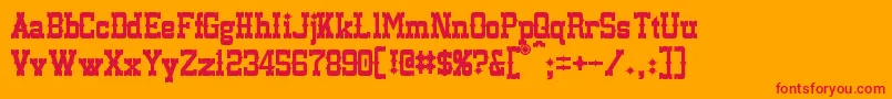 Lassiter Font – Red Fonts on Orange Background