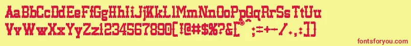 Lassiter Font – Red Fonts on Yellow Background