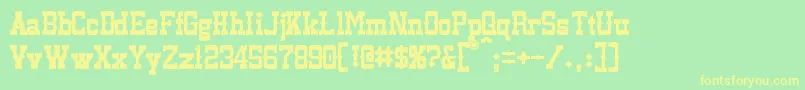 Lassiter Font – Yellow Fonts on Green Background