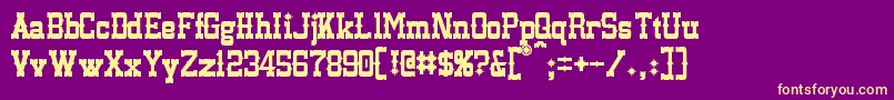 Lassiter Font – Yellow Fonts on Purple Background