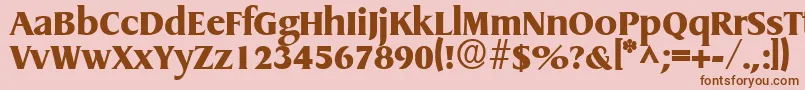 GriffonextraboldRegular Font – Brown Fonts on Pink Background