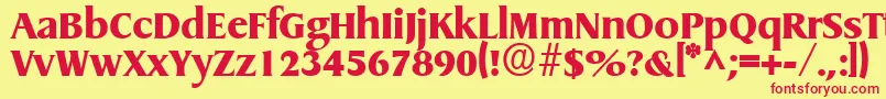 GriffonextraboldRegular Font – Red Fonts on Yellow Background