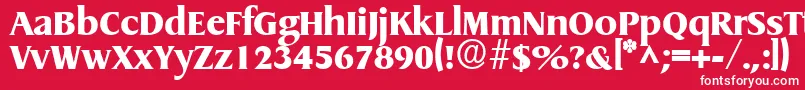 フォントGriffonextraboldRegular – 赤い背景に白い文字