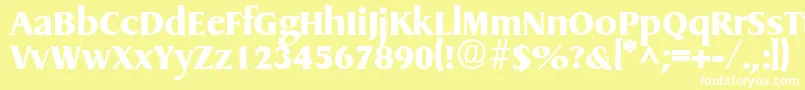 GriffonextraboldRegular Font – White Fonts on Yellow Background