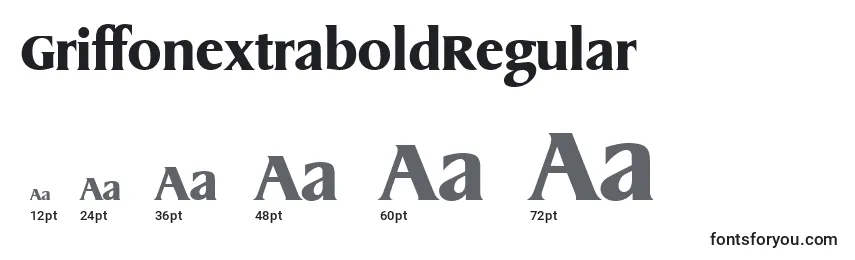 GriffonextraboldRegular Font Sizes