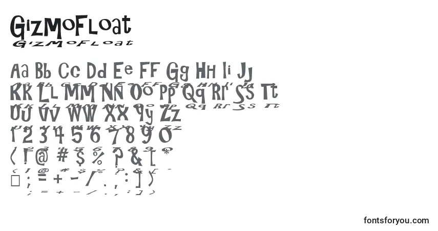 Czcionka GizmoFloat – alfabet, cyfry, specjalne znaki
