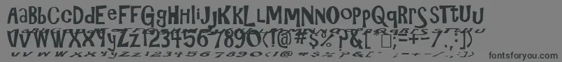 フォントGizmoFloat – 黒い文字の灰色の背景