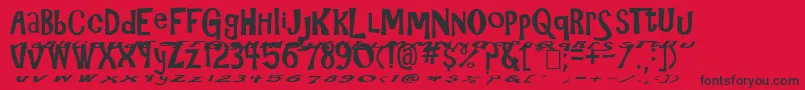 GizmoFloat Font – Black Fonts on Red Background