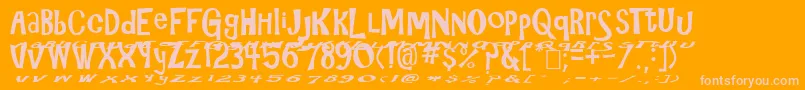 GizmoFloat Font – Pink Fonts on Orange Background