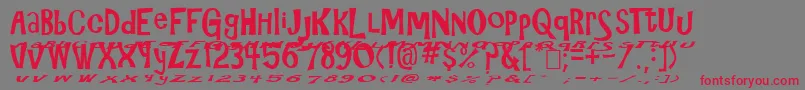 GizmoFloat Font – Red Fonts on Gray Background