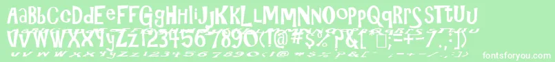 GizmoFloat Font – White Fonts on Green Background