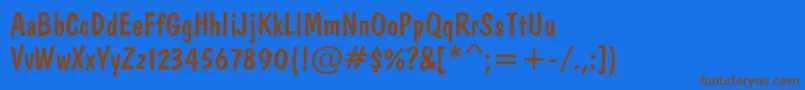 Domn Font – Brown Fonts on Blue Background