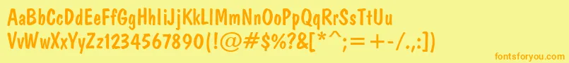 Domn Font – Orange Fonts on Yellow Background