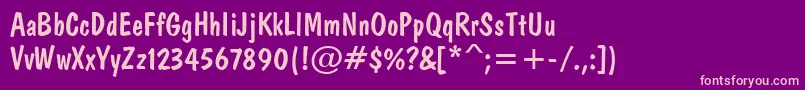 Domn Font – Pink Fonts on Purple Background