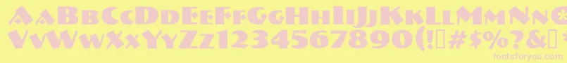 Natividad Font – Pink Fonts on Yellow Background