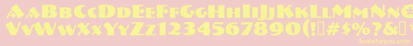 Natividad Font – Yellow Fonts on Pink Background