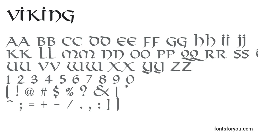Schriftart Viking – Alphabet, Zahlen, spezielle Symbole