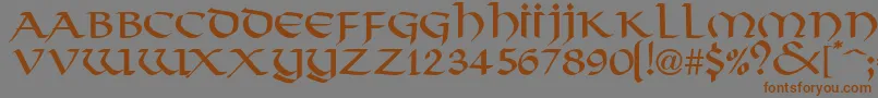 Viking Font – Brown Fonts on Gray Background