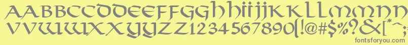 Viking Font – Gray Fonts on Yellow Background