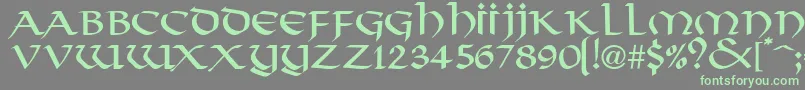 More about Viking Font Viking Font – Green Fonts on Gray Background