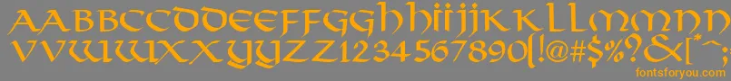 Viking Font – Orange Fonts on Gray Background