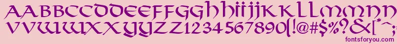 Viking Font – Purple Fonts on Pink Background